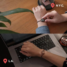 Load image into Gallery viewer, Partnerarmband mit Figarokette für Fernbeziehung