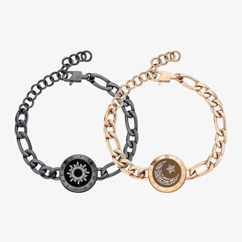 LunariseLove Partnerarmband mit Figarokette im Set fr Paare LunariseLove Partnerarmband mit Figarokette im Set fr Paare