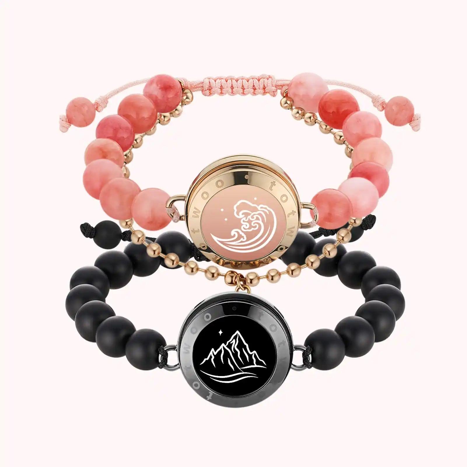 Partnerarmband aus Perlen - Elektrisches Armband mit Vibration Partnerarmband aus Perlen - Elektrisches Armband mit Vibration